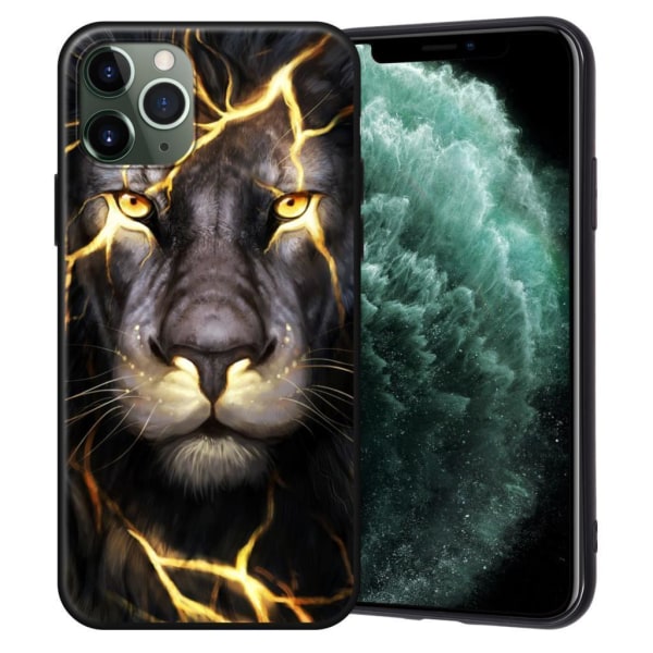 Cool cover med løve og blink i unik mønster iphone Grey 13 Pro Max