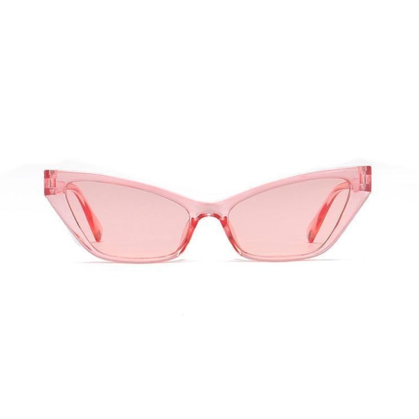 Trendy små spisse solbriller med kattøye Pink one size