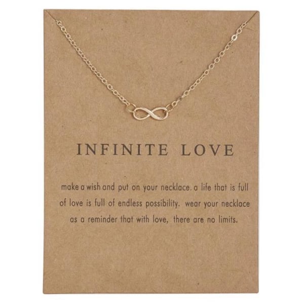 Infinite love - halsband 18K guldpläterat gåva älskare valentine Guld one size