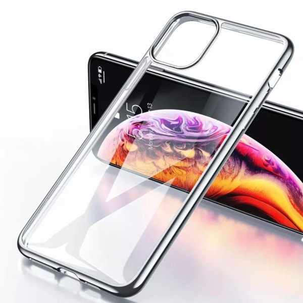 iPhone 13 Pro skal gennemsigtig med galvanisering omkring kameraet Transparent one size