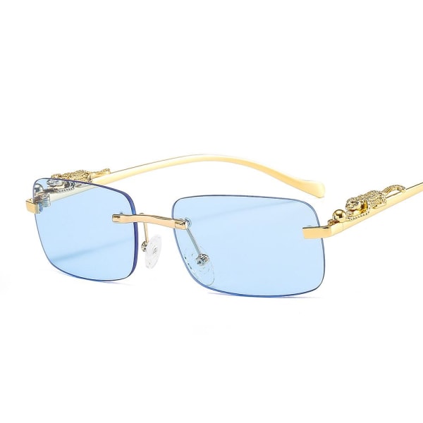 Solglasögon för män leopard puma guld skalm hip hop Black one size