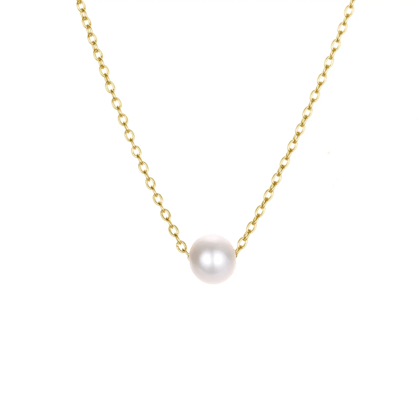 Pärlor med budskap om kärlek halsband julklapp Guld one size