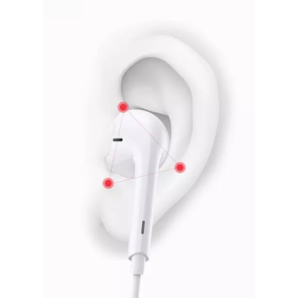 2 PACK Vita klassiska hörlurar Typ-C hi-fi ljud kabel samsung iPad ergonomiska Vit one size
