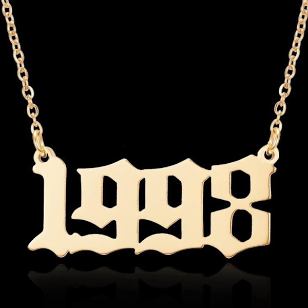 Kullatut kaulakoruketjut vuonna 1998 unisex Gold one size