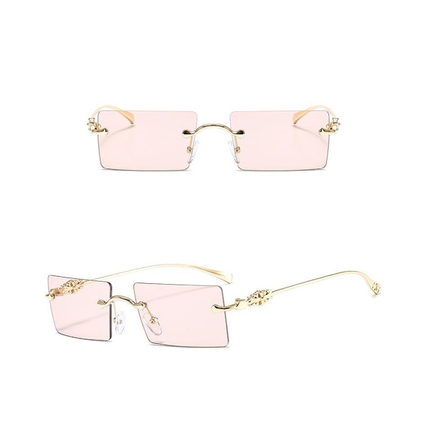Sunglasses for women 90s inspired rectangular summer Brown one size