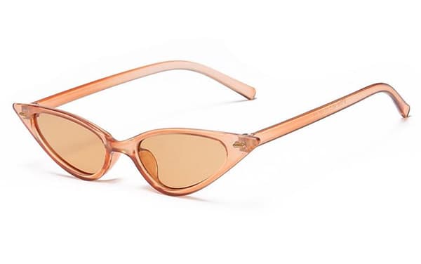 Spids cat eye solbriller trekant Beige one size