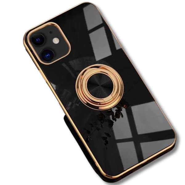 Luksuriøst stilig deksel ‘iPhone 13’ med ringstativfunksjon Gull Black