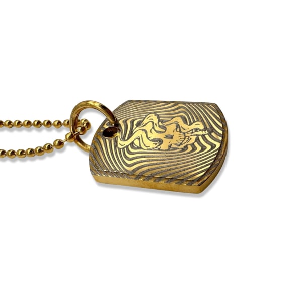 Gilded tray cool pattern for men skull cigar pattern Gold one size