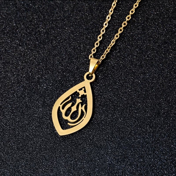 18k guldpläterad hängsmycke smycke religös utskuret guld islam a Guld one size