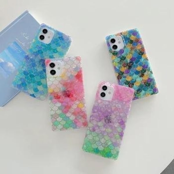 ‘Samsung Galaxy S23 Ultra´ Sjöjungfru fiskfjäll skal pärlemor rektangulär Blå one size