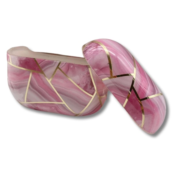 Airpods Third Generation Shell i luksuriøst marmormønster rosa krok Pink one size
