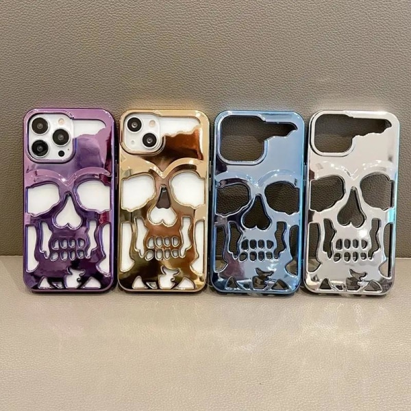 Metallic Skeleton Mobile Cover til iPhone 14 - Premium beskyttel Gold one size