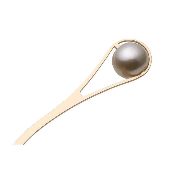 Solglasögon dam metall med pärla överdimensionerade Beige one size