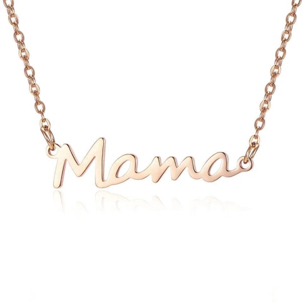 Perfekt mors dags gave - brevhalskæde i 18K guld- og sølvbelagt Pink gold one size