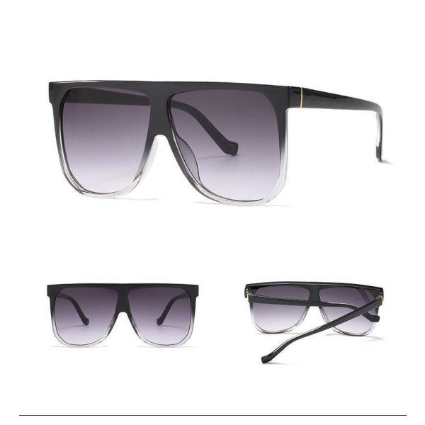 Store solbriller vannavstøtende for kvinner UV400 Grey one size