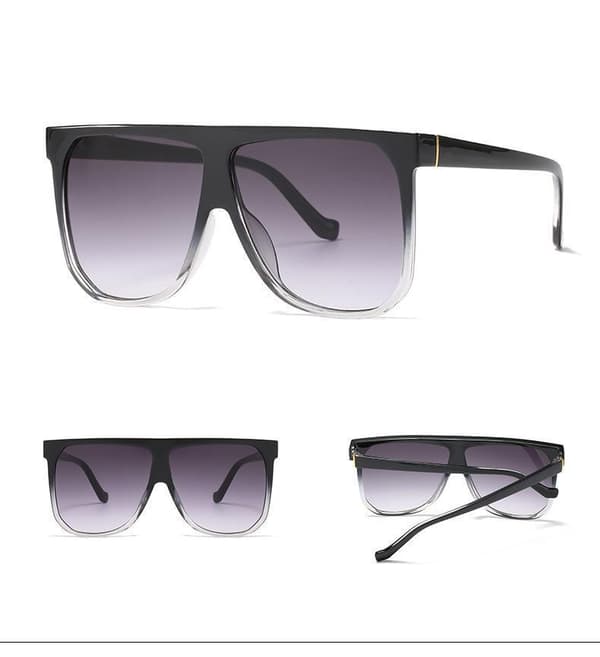 Store solbriller vannavstøtende for kvinner UV400 Grey one size