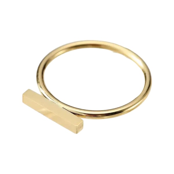 Minimalistisk ring i gull eller sølv forgylt rustfritt stål Gold one size