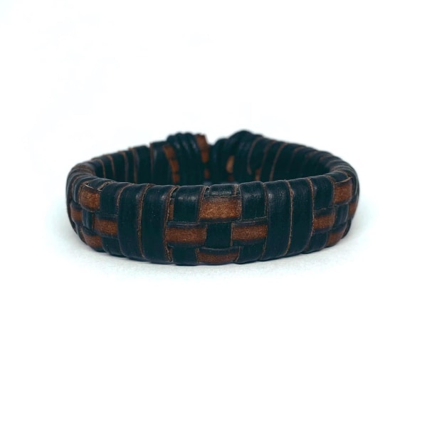 Ett handgjort armband för män speciell teknik läder Brun one size