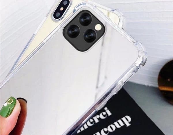 Mobilskal iPhone11 Spegelglas xo Silver one size