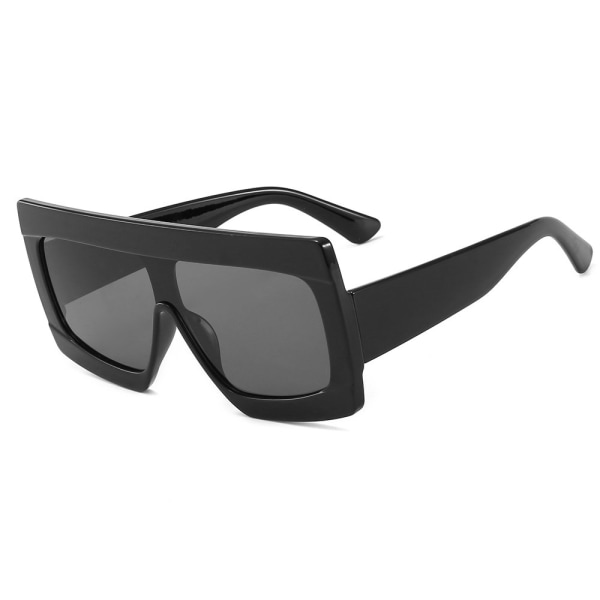 Brede sorte overdimensionerede solbriller UV400 Paris Black one size