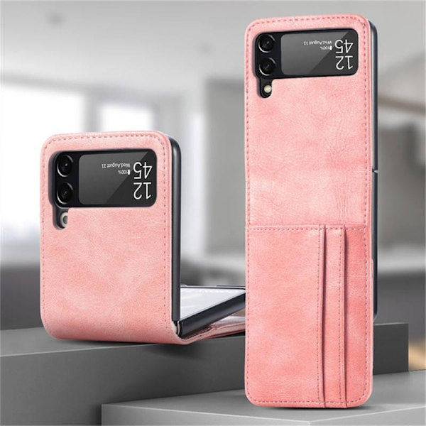 Samsung Galaxy Z FLIP 3 - lommebok deksel vegansk skinn Pink one size
