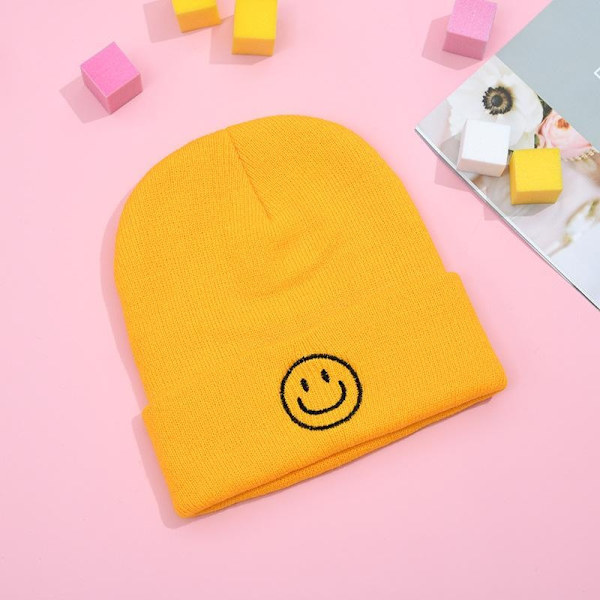 Varm tykk strikket ULL lue vinter Hip-Hop Beanie flere farger Yellow one size