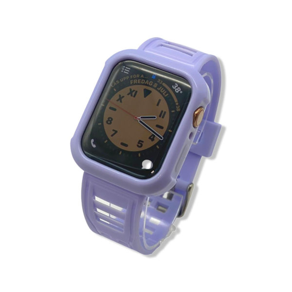 Apple Watch rannekoru silikoni useissa väreissä 42/44 mm vedenpitävä Purple