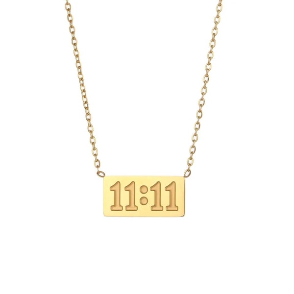 11:11 enkelinumero taivaallinen merkki ruostumattomasta teräkses Gold one size