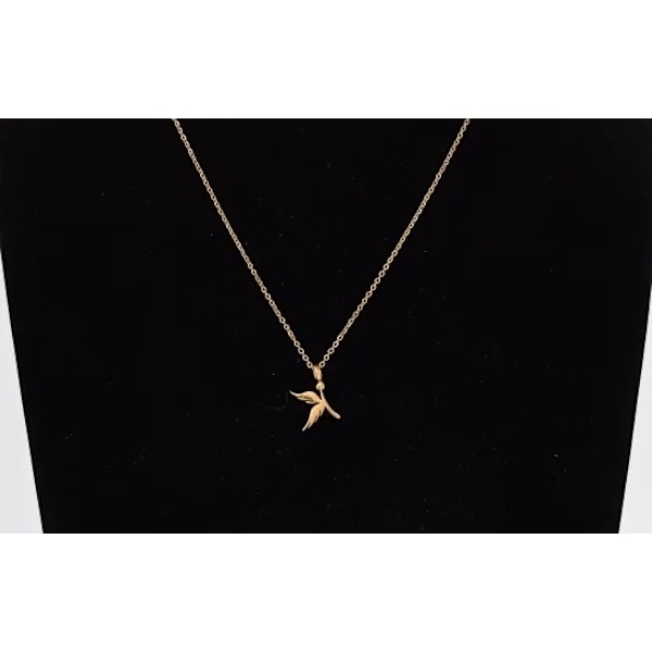 Life is beautiful -kaulakoru linnulla 18K kullattu lahja kolibri Gold one size