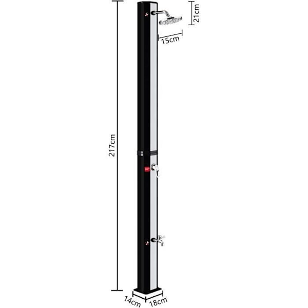 LZQ Utomhuspool Soldusch - 35 L - Varmvatten Max. 60°C - Silver Silver