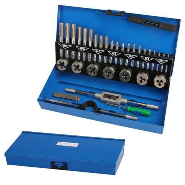 LARS360 Tap and Die Kit - M3-M12 stål - Låda med 32 delar