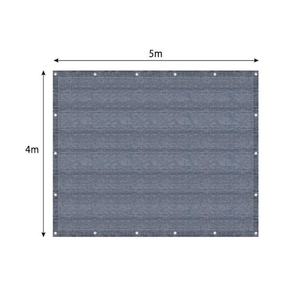 Campingmatta - LZQ - 400x500 cm - Högdensitetspolyeten - Halkfri - Andas Gråblå