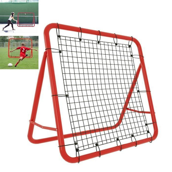 5-stegs justerbar Kickback Tor Foldable Football Rebounder - LZQ - Träningstillbehör röd+svart