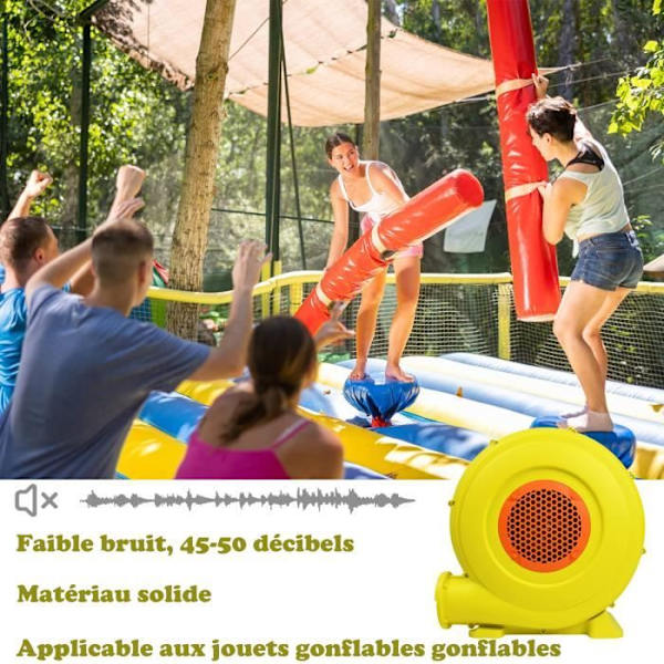 LZQ 750W uppblåsbar slottsluftfläkt Elektrisk uppblåsningspump Lågbrusblåsare för uppblåsbara spel