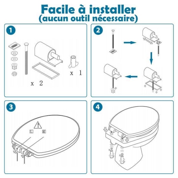 Toalettsits - LZQ - Färgglad fisk - Soft Close - Enkel att fästa - Hårdplast Färgglada fiskar