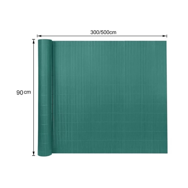 Brise Vue - LZQ - 90 x 500 cm - Väderbeständigt PVC - UV-skydd - Lätt att installera Grön