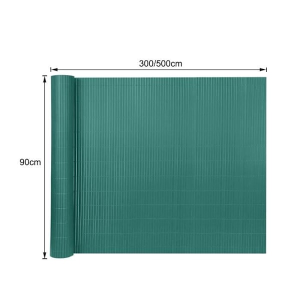 Skärmvägg - LARS360 - 90 x 1000 cm - Grön - UV-beständig - Vindskydd grön
