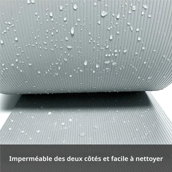 Förstärkt PVC-skyddsskärm - LZQ - Ljusgrå - 10 stycken - 2,5 m x 19 cm - Opak och anti-UV Ljusgrått