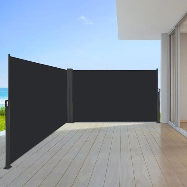 Infällbar Privacy Screen - LZQ - 1,6 x 6 m - UV-skydd - Antracit Antracit