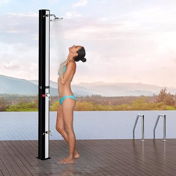 LZQ Utomhuspool Soldusch - 35 L - Varmvatten Max. 60°C - Silver Silver