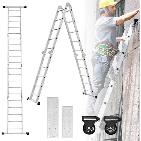 STEGE - LARS360 - 6 i 1 - 4x5 stegpinnar - Aluminium Pengar