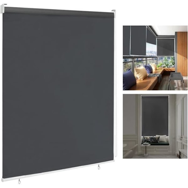 Utegardin för balkong - LARS360 - 140 x 140 cm - Solskydd Antracit