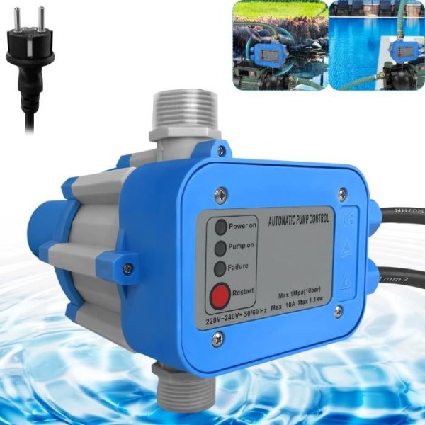 LZQ Pump Controller Automatisk tryckomkopplare Trädgårdspump Elektronisk djupbrunnspumpar max.10 bar Pump Controller