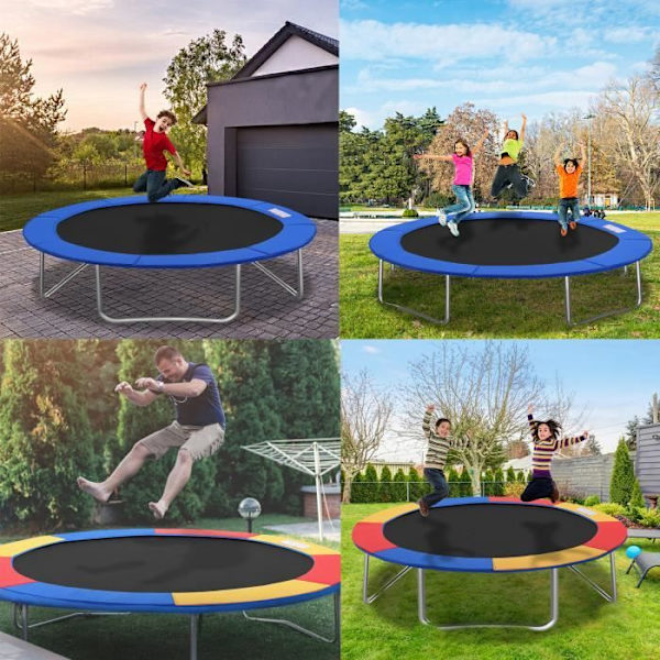 LZQ ersättningsdyna för studsmatta, antirivningsskydd, skyddsdyna i standardstorlek (blå, 244 cm - 8 FT)
