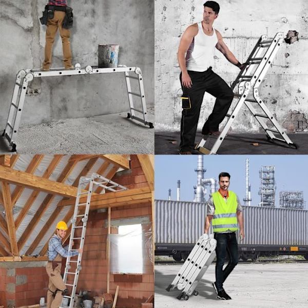 Multifunktionsstege - LZQ - 4x3 - Aluminium - 150kg Pengar