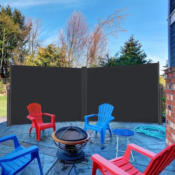 Infällbar Privacy Screen - LZQ - 1,8 x 6 m - UV-skydd - Antracit Antracit
