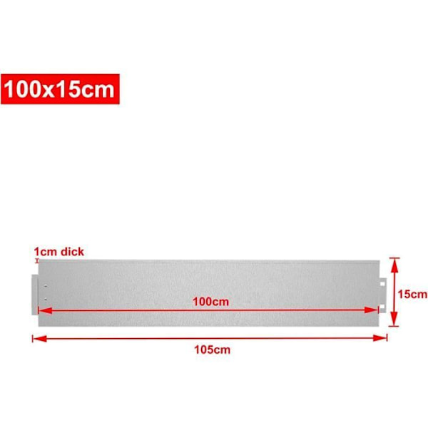 LARS360 Gräskant i galvaniserad metall - Gräskant - Gräskant - Blomsterbädd (40 m, 100 x 15 cm)