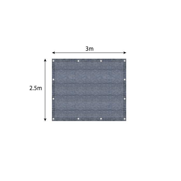 LZQ högdensitetspolyeten campingmatta - ventilerande och halkfri - med slipade spikar och bärväska, 250x300 cm Gråblå