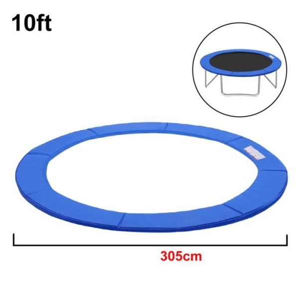 LZQ ersättningsdyna för studsmatta, antirivningsskydd, skyddsdyna i standardstorlek (blå, 305 cm - 10 FT)