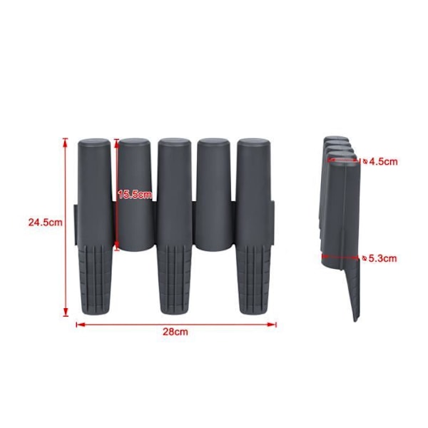 Gräsmattkant - LZQ - Gräsmatta - 2,8m - PP - Antracit Antracit